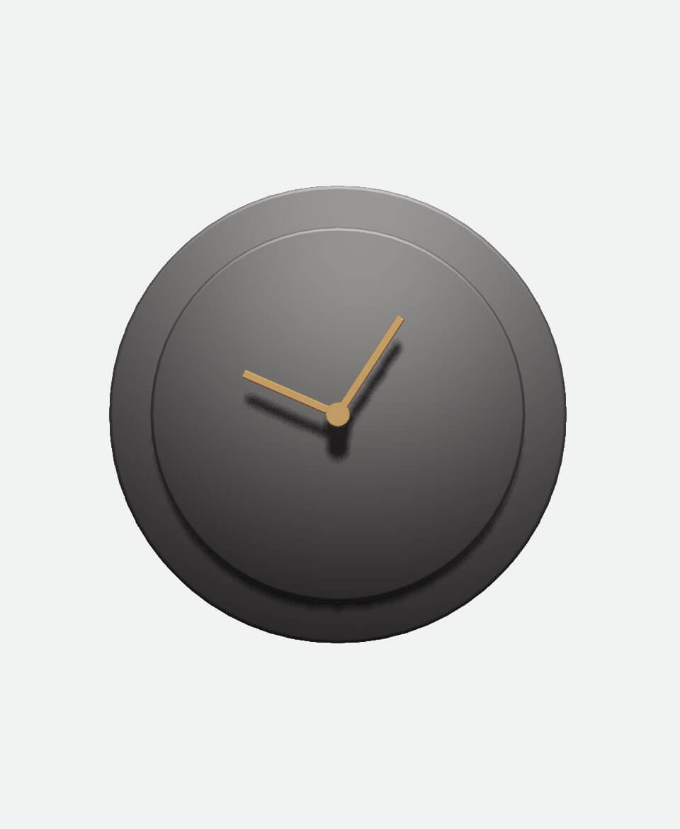 Wall Clock – Charcoal Matte