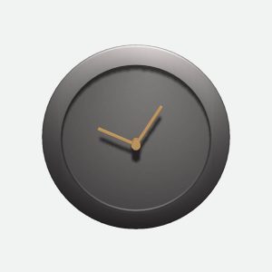 Modern Wall Clock – Charcoal Grey