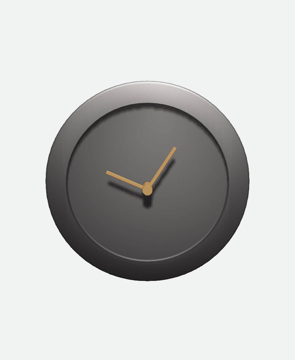 Modern Wall Clock – Charcoal Grey