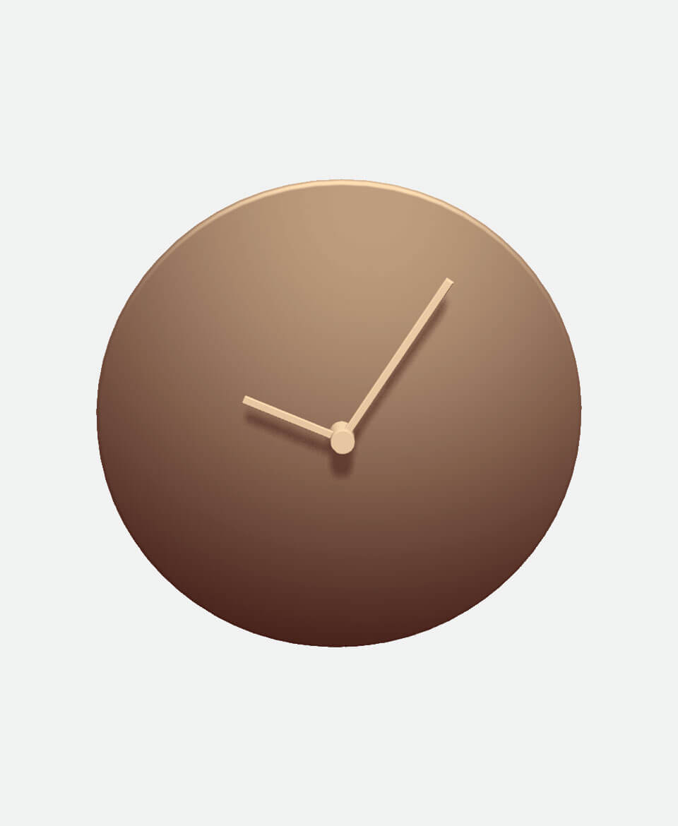 Minimalist Wall Clock – Sand Tone - Image 2