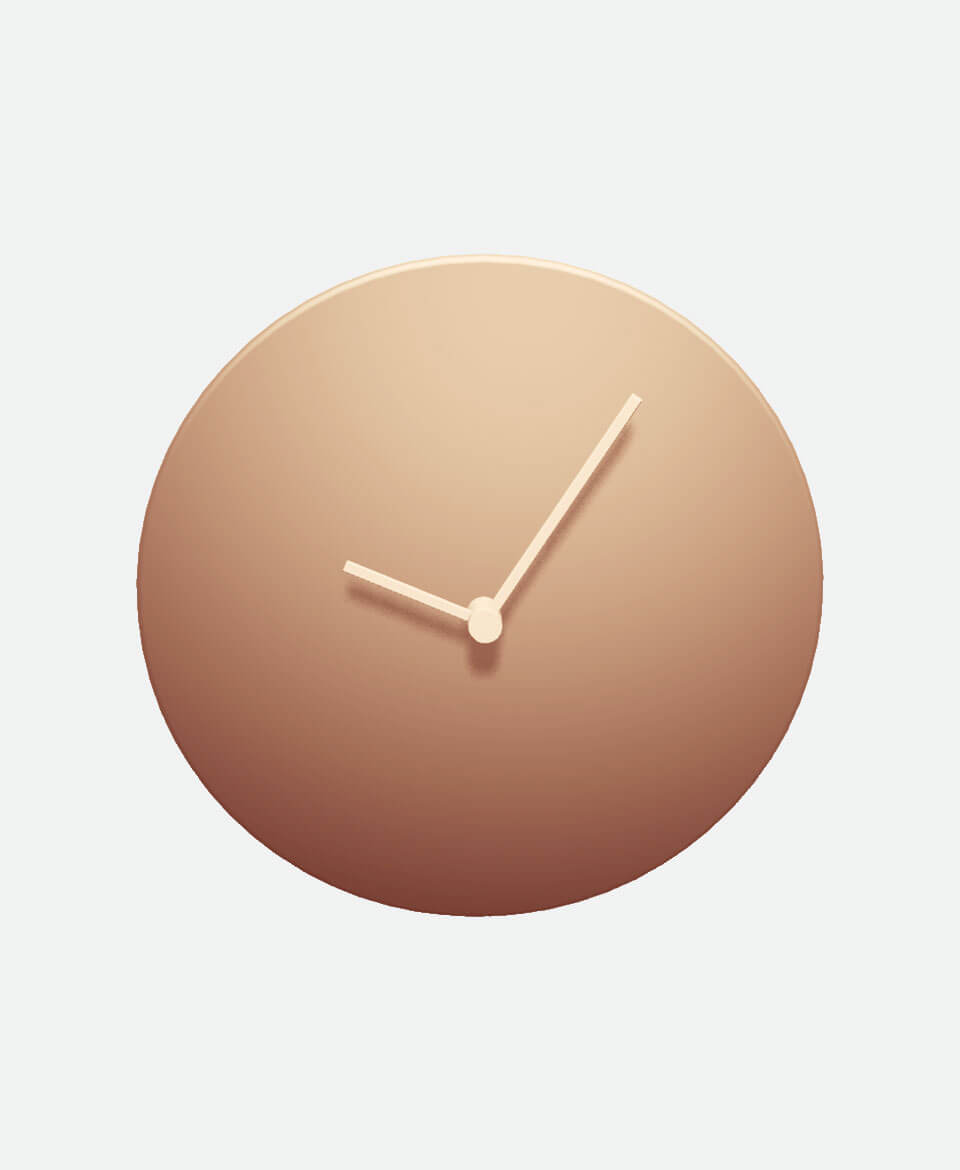 Minimalist Wall Clock – Sand Tone