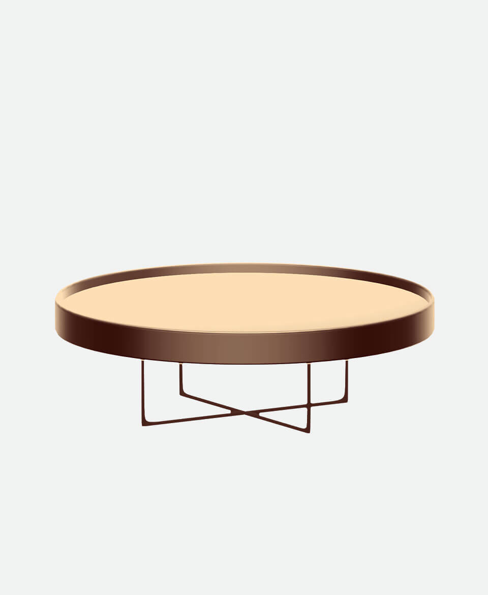 Round Coffee Table – Black Glass - Image 3