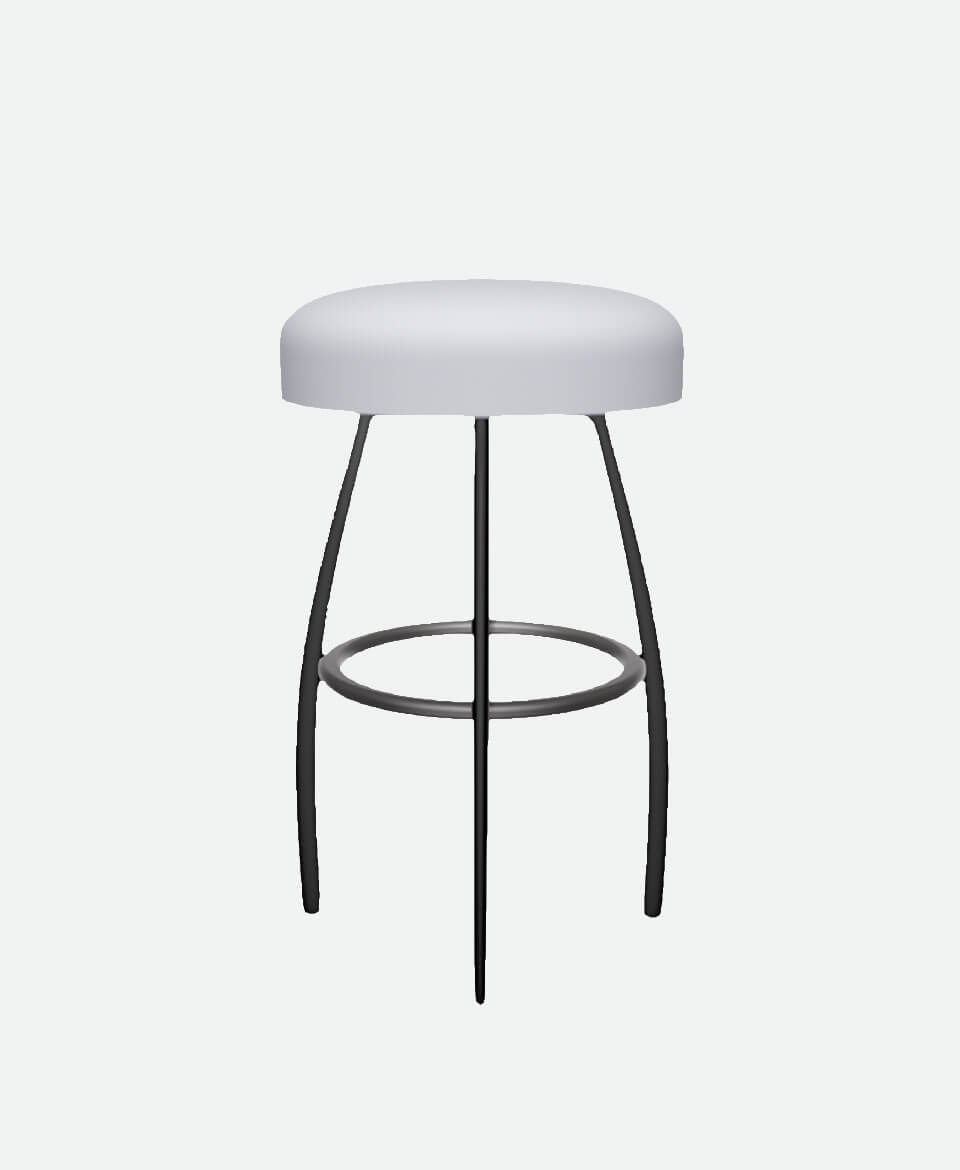 Modern Stool – Frosted Grey